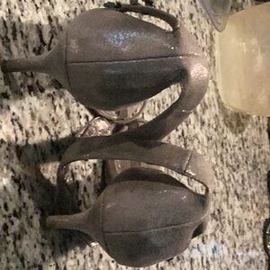 Semi formal shiny gray shoes